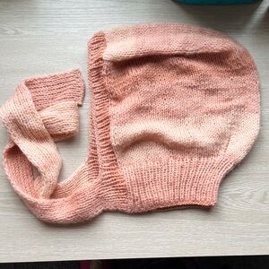 Handmade Knit Hood/Bonnet. New